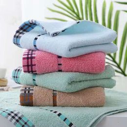 35*75cm Cotton Grid Towel Adult Children's Thickened Soft Square Towels Household Muslin Absorbent Home Face Wash Washrag BH5984 TYJ