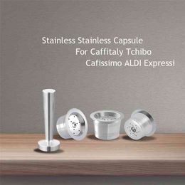 Stainless Steel Refillable Reusable Cafissimo Coffee Capsule Cafeteira Philtre For Caffitaly & Tchibo Classic Machine 210712