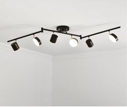 3 Colour Dimming Ceiling Tracking Light Black Golden Rotatable 30W Chandelier Dining Room Restaurant Cloth Shop Spot