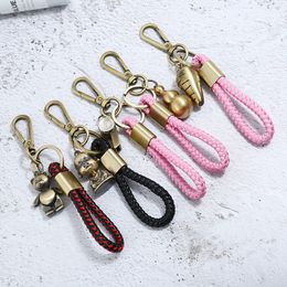 Weave key ring Retro Bronze Heart whistle Owl Fish charm keychain handbag hangs fashion Jewellery will and sandy