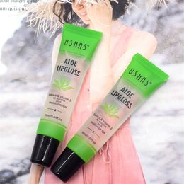 Naturlig Aloe Water Lip Gloss Transparent Glas Lip Oil Vattentät Flytande Läppstift LipGloss Lips Kosmetika