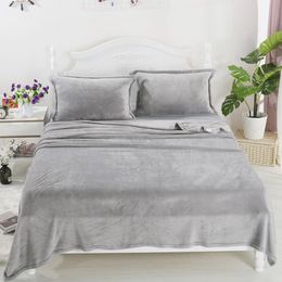 Thicken Plus Velvet Super Warm Bed Sheet Bedding Flannel Cold Winter Necessary Bedspread Sheet ( Not Including Pillowcase ) F027 210420