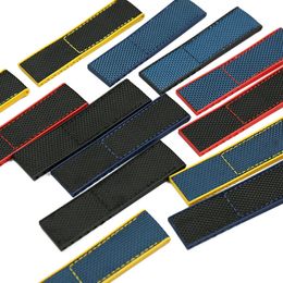 Waterproof Nylon Mens 22mm24mm Watch Accessories For Breitling Avenger Blackbird Scout Super Ocean Rubber Strap Wristband