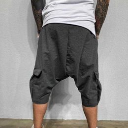 Men's Hip Hop Pants Loose Multi Pocket Street Sports Casual Harlan Slim Fit Track 210714