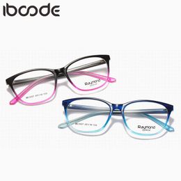 Iboode Flexible Kids Glasses Spectacle Fashion Vintage Classic Children Clear Lens Eyeglasses Goggle Boys Girls Eyewear Mirror Sunglasses Fr