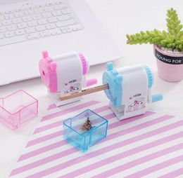 2021 new students Creative cartoon automatic pen sharpener student learning stationery kid hand-cranked pencil Cutting implement faster more convenient and safer