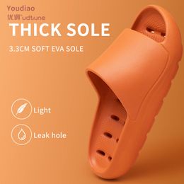 UTUNE EVA Slides Women Bathroom Shoes Hole Leaking Sandals Home Slippers Indoor Shoes Anti-slip Shower Men Slipper For Women K722