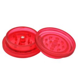 Smoking Accessories plastic smoke grinder Transparent visible grinders crusher 53mm bong 2 layer