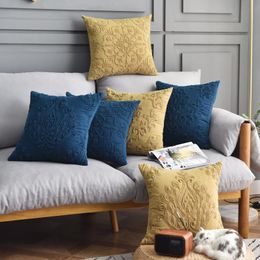 45x45cm Handmade Retro Blue/yellow Embroiderd Cushion Cover Decorative Sofa Pillowcase Household Cushion/Decorative Pillow
