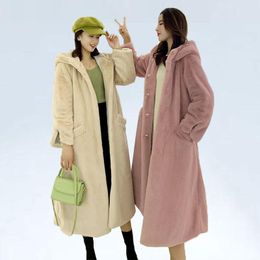 Women's Fur & Faux -20 Degrees Winter Jacket Long Coat Women Plush Warm Female Imitation Mink Thick Parka Plus Size