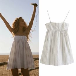 Women Summer Striped Mini Dress Off shoulder Resort style Sweet Sexy Female Elegant Dresses Vestidos Clothes 210513