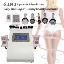 Poetable 40Khz Cavitation 6 IN 1 Ultrasonic Vacuum RF Slimming Machine Radio Frequency Skin Tightening Lipo Laser Fat Loss Beauty Equipment