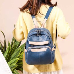 Backpack Women Leather Luxury Shoulder Bags for Woman New Teenager Girls Casual Bags New Backpack School Bags for Women Fashion Q0528