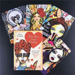 English Tarot Love Inner Goddess Oracles to Express Your Divine Feminine Spirit Board Games Playing Cards s2AYI