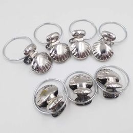 Shell Rings Shape Curtain Clips Stainless Steel Window Shower Clothes Pegs Clamps Drapery Hook Storage rack A218042