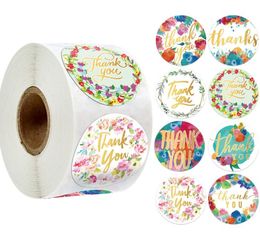 shopping pack sticker thank you Adhesive Stickers 500PCS Roll 1inch 1.5inch 3.8cm Round Label For Holiday Presents Business
