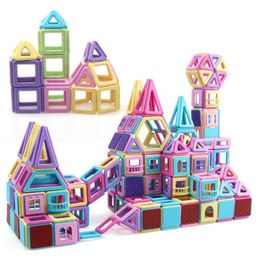 Magnetic Building Blocks 275PCS Set Magnetic Sheet Mini-Castle DIY Educational Toys Kids For Children'S Gifts Q0723