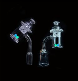 10mm 14mm 18mm Male Female oil burner pipe 25mm Quartz Banger Nail Flat top with Cyclone Spinning Carb Cap Terp Pearl for Dab Rigs Bongs