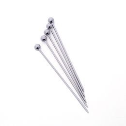 NewMetal Fruit Stick Stainless Steel Cocktail Pick Tools Reusable Silver Cocktails Drink Picks 4.3 Inches 11cm kitchen Bar Party Tool DH9466
