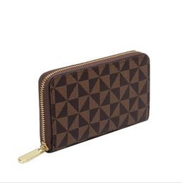 Fashion purse Designer Wallets luxurys Men and Women leather bags High Quality Key coin with Original Box Plaid card holder