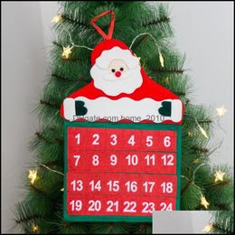 party supplies and decorations UK - Decorations Festive Party Supplies Home & Garden Christmas 24 Day Hanging Advent Calendar Red And White Santa Claus Design Non-Woven Xmas Co