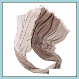 Wraps Hats, Scarves & Gloves Fashion Aessorieslamb Wool Gradient Stitching Scarf Air Conditioning Warm Thin Shawl Drop Delivery 2021 2W1Bi