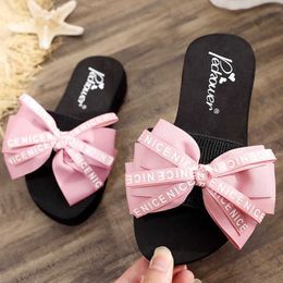 Women Summer Bow Sandals Slipper Indoor Outdoor Beach Shoes Fashion Female baby Casual chanclas mujer s643 210712
