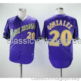 Embroidery Luis Gonzalez american baseball famous jersey Stitched Men Women Youth baseball Jersey Size XS-6XL