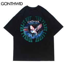 Oversized Tshirts Harajuku Hip Hop Punk Rock Gothic Print Short Sleeve Tees Shirts Streetwear Fashion Casual Loose Tops 210602