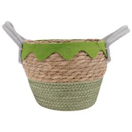 1Pc Straw Woven Flowerpot Decorative Flower Basket Bonsai Container Adornment Storage Baskets