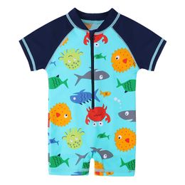Baohulu Cute Baby Boys Swimsuit with Cartoon Pattern Toddler Bathing Suit Kids Swimwear One Piece Swimming for Children