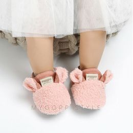 First Walkers Baby Boy Girl Winter Warm Fleece Shoes 0-18M Born Infant Toddler Unisex Cotton Crib Anti Slip Walker