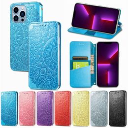 Wallet Phone Cases for iPhone 14 13 12 11 Pro Max X XS XR 7 8 Plus Dreamy Bloom Magnetic Adsorption PU Leather Flip Kickstand Cover Case with Card Slots