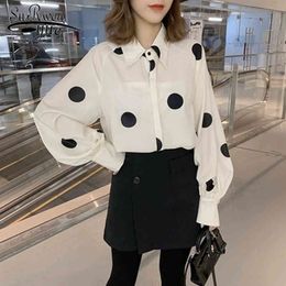 Fashion Women Clothing Casual Long Sleeve Chiffon Blouse Loose Lantern Tops and blusas 5507 50 210521