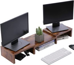 Monitor Stand Riser, Adjustable Screen Stand for Laptop Computer/TV/PC, Multifunctional Desktop Organiser