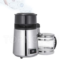 Digital Control Distilling Water Machine For Home With Handle Countertop Stainless Steel 4L 750W