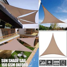 300D waterproof polyester fiber sunshade sail khaki awning outdoor garden canopy terrace awning, anti-ultraviolet awning Y0706