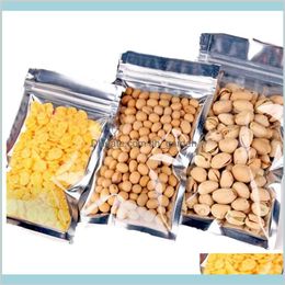 wholesale Packing Office School Business Industrial Plastic Aluminium Foil Resealable Zipper Packaging Bag Food Tea Coffee Pouch Smell Proof Self