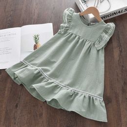 Fall Girls Casual Dresses New Fashion Kids Girl Party Ruffles Cute Costumes Children Princess Lace Vestidos for 3-7Y Q0716