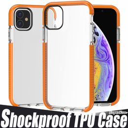 Soft TPU Transparent Shock Proof Cases For Iphone 12 11 Pro Max XS XR 6 7 8 PLUS Case T21 D30 Cover Colourful