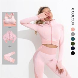 Seamless Hyperflex High Waist Leggings Suits Tracksuit Cloth Gym Yoga Set Sport Athletic Fitness Top Bra Pants For Women 210802