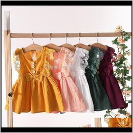 Baby Baby, & Maternitysummer Lace Bow Knot Dress Girls Children Sundress Sun Toddler Dresses For Kids Fashion Clothing Drop Delivery 2021 Su