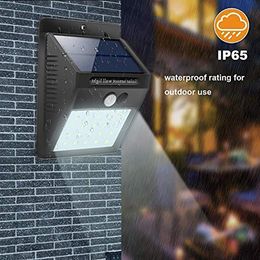Solar Lights Wireless Waterproof Motion Sensor Outdoor Light for Patio Deck Yard Garden - 4 Pack Black