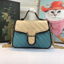 Women Luxurys Designers Bags 2021 Fashionable one-shoulder messenger bag shiny classic color matching retro comfort Model: 583571 size 21*15.5*8cm