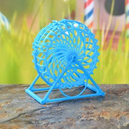 Small Animal Supplies 1pc Random Colour Pet Hamster Flying Saucer Wheel Cage Windmill Motion Toy Running