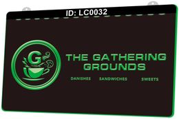 LC0032 The Gathering Grounds Danishes Sandwiches Sweets Light Sign 3D Engraving