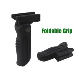 Foldable AK Foregrip Compact Quick Detach Vertical Grip ABS Polymer for M4 M16 AR15 Hunting Rifle Accessory fit 20mm Rail