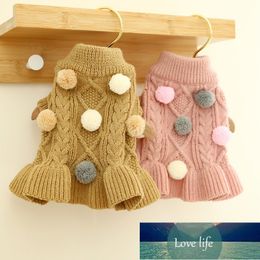 Sweater Skirt Knitwear Warm Dog Cat Clothes Soft Warm Ball Dog Knitted Jumper Winter Dogs Cat Costume Knitwear Pet Clothing Factory price expert design Quality