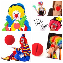 Magic Red Sponge Balls Clip Foam Clown Nose Costume Party Fancy Dress Cosplay Comic Halloween Christmas Party supplies children