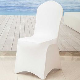 -Inicio Color sólido de alta calidad cubierta de silla de alta calidad Fuerza elástica multifuncional entera para decoración de bodas Banquete Hotel Restaurante